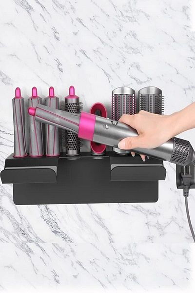 Simge Yapı Dekorasyon Anthracite Colored Airwrap Straightener Styling Device Accessory Stand - Dyson Compatible