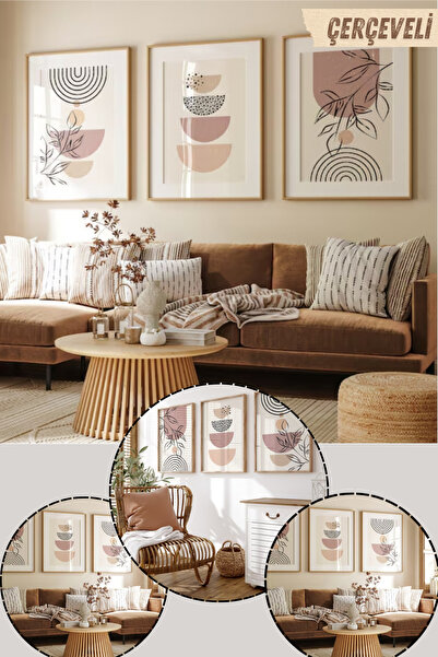 nunuhome since 1985 Çerçeveli Tablo Yatak Odası Duvar Tablosu Salon 3lü Tablo...