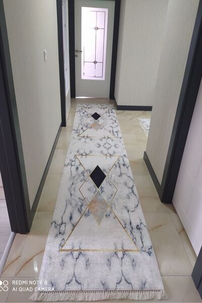 VOPTEKS Gold Yolluk Koridor Halısı Makinede Yıkanabilir Kaymaz Taban Yolluk H...