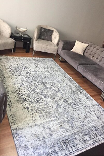 VOPTEKS Modern Dijital Baskı Yıkanabilir Kaymaz Taban Dekoratif Salon Halısı ...