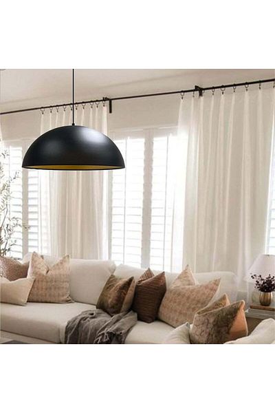 Bamyum Lipeo 50 cm Metal Pendelleuchte - Schwarze Lampe