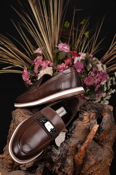 Pierre Cardin Men's Brown Genuine Leather Loafers - Casual Orthopedic Shoes, Durability and Elegance Included