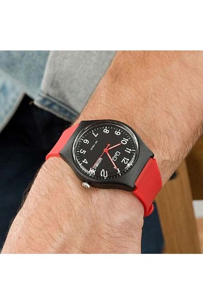 Q&Q Unisex Wristwatch with Waterproof Silicone Band and Double Calendar