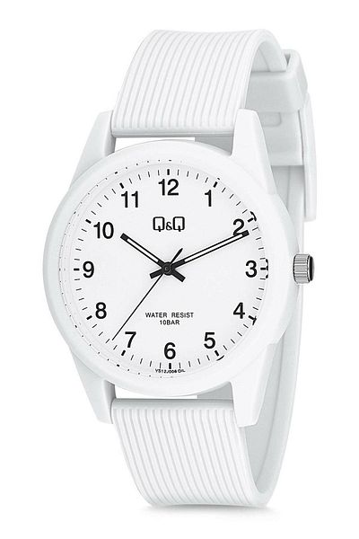 Q&Q Unisex Wristwatch with Waterproof Silicone Band
