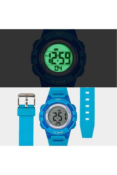 Q&Q Waterproof Alarm Stopwatch Lighted Digital Men's Kids Wrist Watch