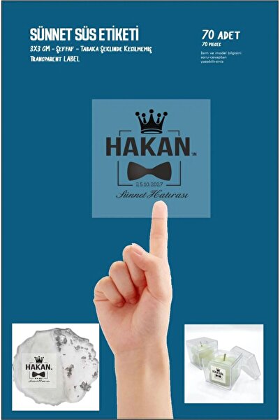 43 cici süsler organizasyon Sünnet Bebek Süs Etiketi Şeffaf Kişiye Özel Trans...