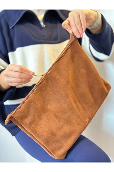 Tuvita Collection Bodrum Unisex Tan A4 Document Portfolio - 100% Real Suede L...