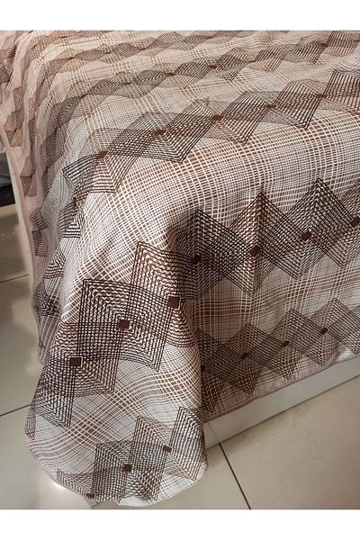 ŞENER HOME Τυπωμένο γεωμετρικό σχέδιο 150x240 εκ. Single Pike - Καφέ