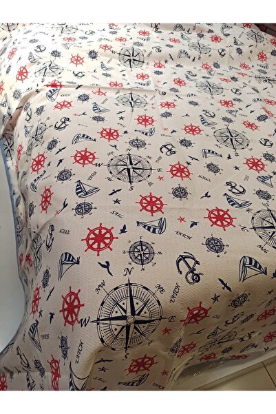 ŞENER HOME Genç Denizci Sail Desen 150x240 Cm. Tek Kişilik Tek Pike - Beyaz