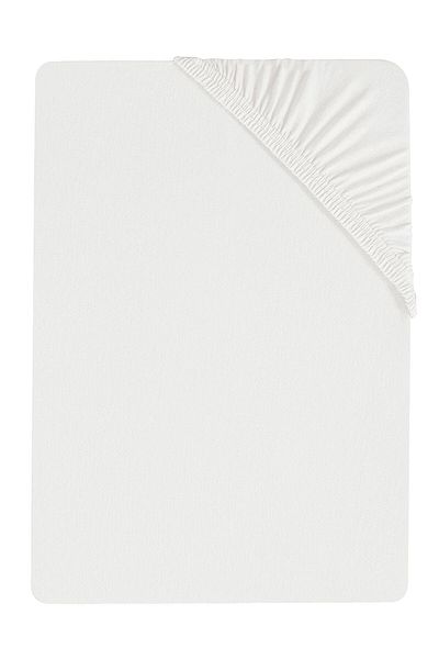 EFFE 200x200 Plain Cotton Fitted Combed Bed Sheet - Double Elastic
