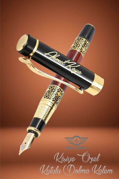 MIL SWIPE Kişiye Özel Kalem Isim Baskılı Kalem Prestij Kutulu Set Dolma Divit...