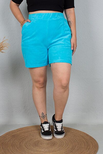 Truva XXL Büyük Beden Havlu Şort Renkli Şt016