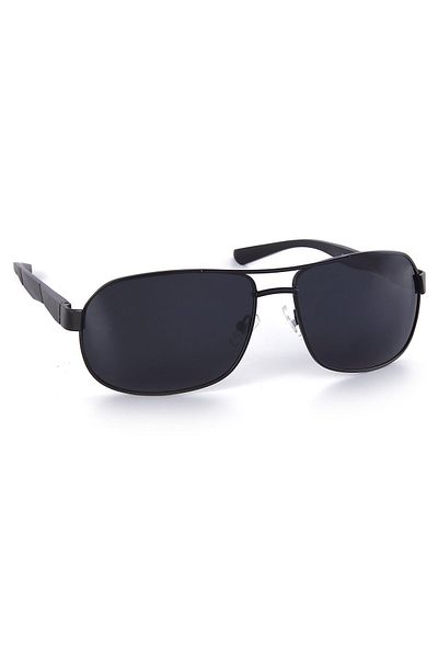 Di Caprio Black Spring Metal Frame Polarized Glass Men's Sunglasses