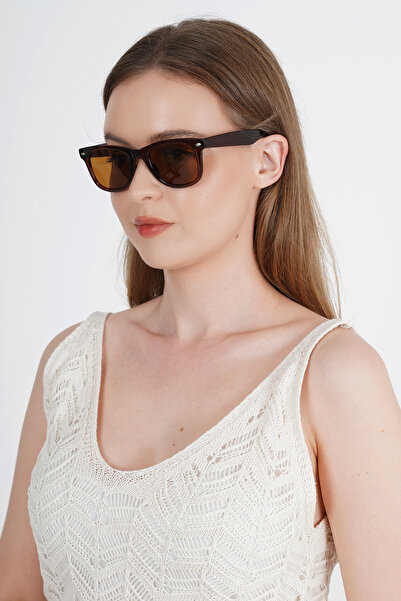 LOOKUP NEW UV400 Protection Brown Sunglasses for Men and Women - Square Rectangle Design