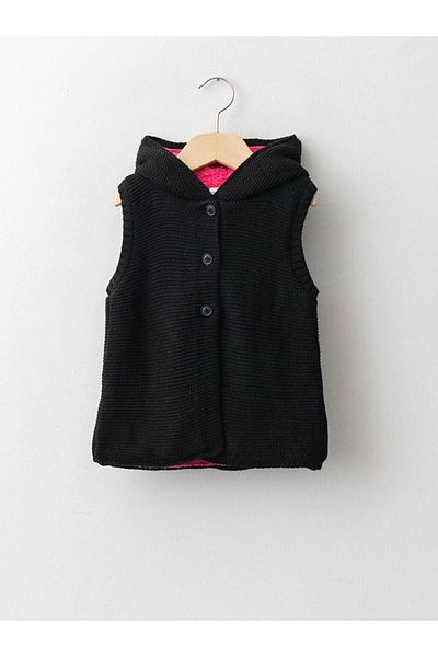 LC Waikiki Lcw Baby Hooded Baby Girl Knitwear Vest