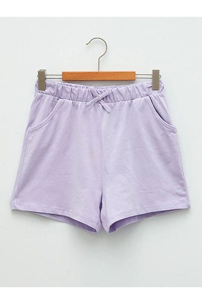 LC Waikiki Lcw Kids Basic βαμβακερό κοριτσίστικο σορτς με ελαστική μέση
