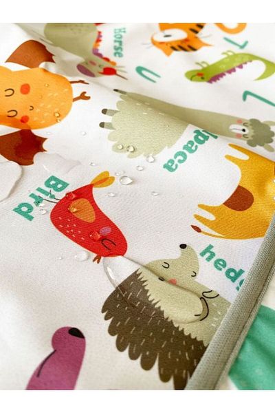 Aşkın Parti Evi Zoo 145X100 cm Waterproof Floor Table Cover for Activity Dining and Play