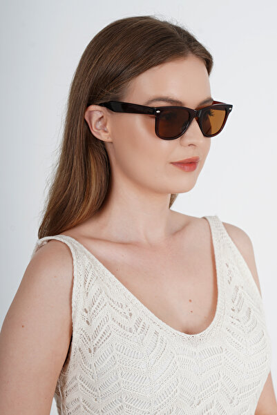 LOOKUP NEW UV400 Protection Brown Sunglasses for Men and Women - Square Rectangle Design