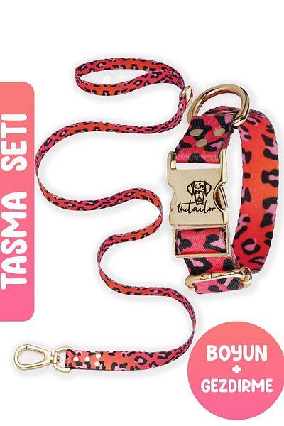 TheTailor Pink Leo Collar Set Neck Collar and Travel Collar
