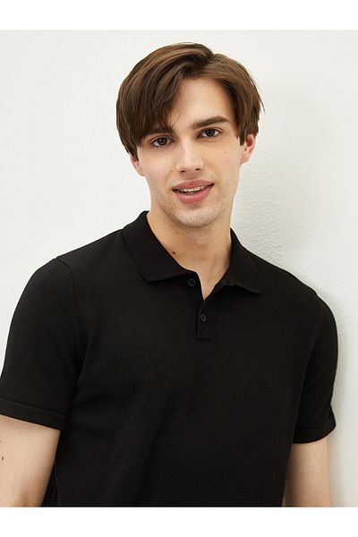 LC Waikiki Ανδρικό πλεκτό πουλόβερ LCW Casual Polo λαιμόκοψη κοντομάνικο