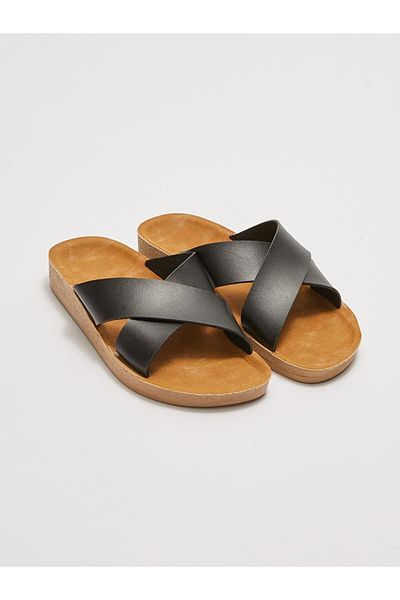 LC Waikiki Γυναικείες παντόφλες LCW STEPS Cross Strap