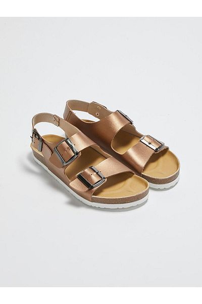 LC Waikiki Γυναικεία σανδάλια LCW STEPS Leather Look με διπλό λουράκι