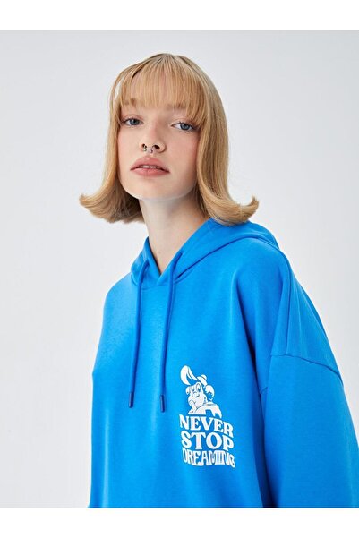 LC Waikiki LCW Casual Uzun Kollu Nostaljik Maymun Baskılı Unisex Hoodie