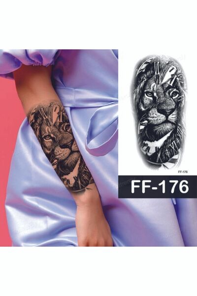 Tattoo Gerçekçi Aslan Geçici Dövme Tattoo