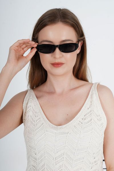 LOOKUP NEW Uv400 Protected Unisex Black Cat Eye Sunglasses