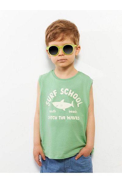 LC Waikiki LCW baby Crew Neck Printed Cotton Baby Boy Undershirt