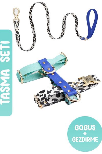 TheTailor Anti-Escape Leash Blueberry Leash Set Chest Leash and Travel Leash