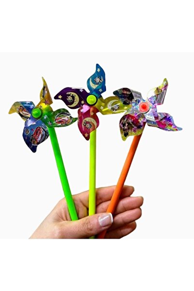 sevgi kırtasiye Rüzgar Gülü Süslü Hediyelik Kurşun Kalem 3 Lü Set