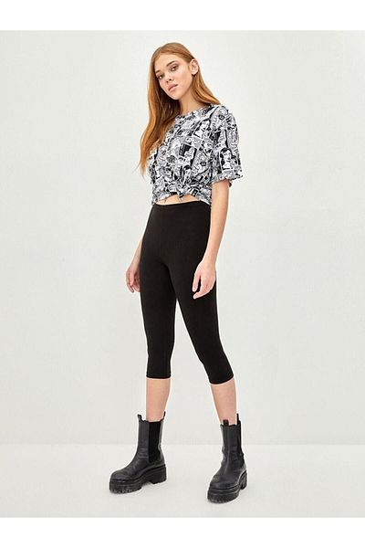 LC Waikiki LCW Casual Women's Elastic Waist Plain Leggings