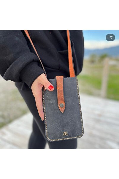 Tuvita Collection Bodrum %100 Deri El Yapımı Kadın Erkek Unisex Siyah Taba Te...