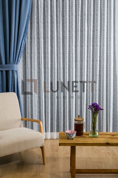 LUNETT HOME READY TO USE SAND KNITTED MEDIUM (1X2,5) PLEATED TULLE CURTAIN