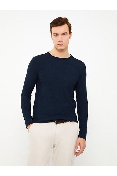 LC Waikiki Ανδρικό μακρυμάνικο μπλουζάκι LCWAIKIKI Basic Crew Neck