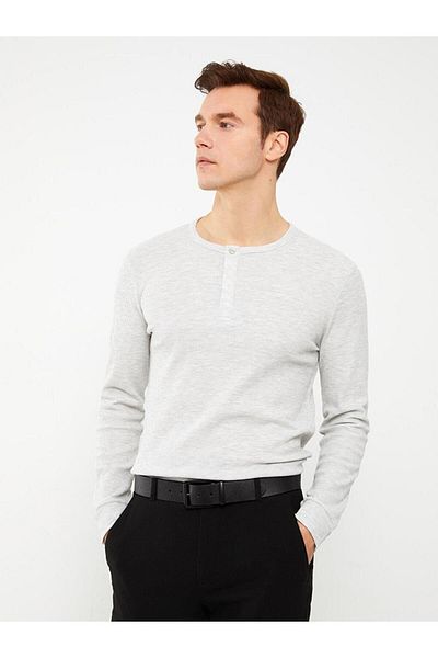 LC Waikiki Ανδρικό μακρυμάνικο μπλουζάκι LCWAIKIKI Basic Crew Neck