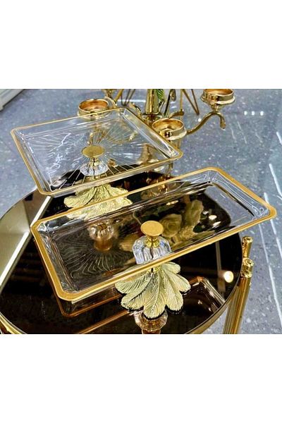 Elta Collection Gold Whirling Dervish 2 Pieces Metal Leg Presentation Set