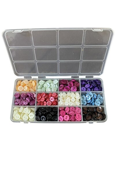 e tuhafiye Набір з 15 кольорових стандартних ґудзиків для сорочок