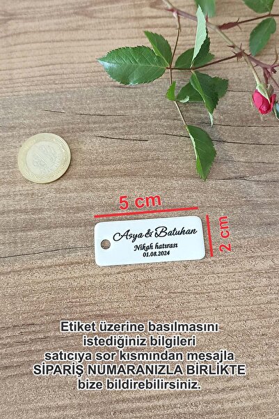 Vice Kişiye özel etiket - Hediyelik Etiketi - 100 adet karton etiket ( 2 x 5 cm)