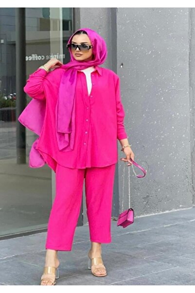 YILMAZBARMAZ Γυναικείο Σετ Πουκάμισο - Ζαρωμένο