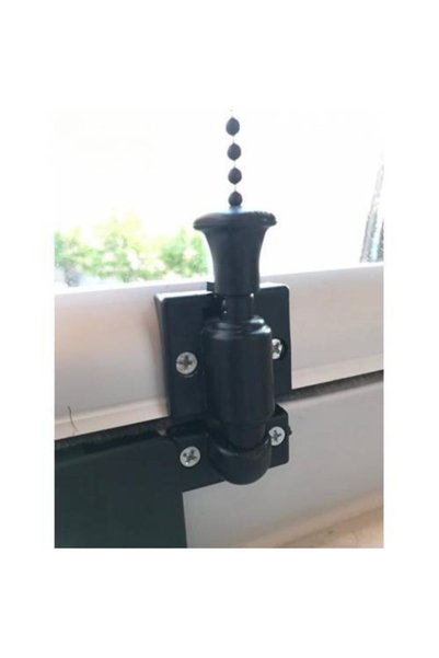 HTM Kalite - Cam Balkon Emniyet Plastik Kilit - Boncuklu Ip Zincir Takım Seti
