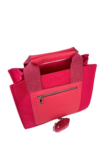 TOPLINE Kadın Krem Kanvas Çapraz Askılı Mini El Omuz Çanta