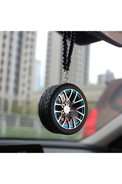 Genel Markalar Oto Dikiz Ayna Süs Kolye Sport Çelik Jant Lastik Mavi Renk