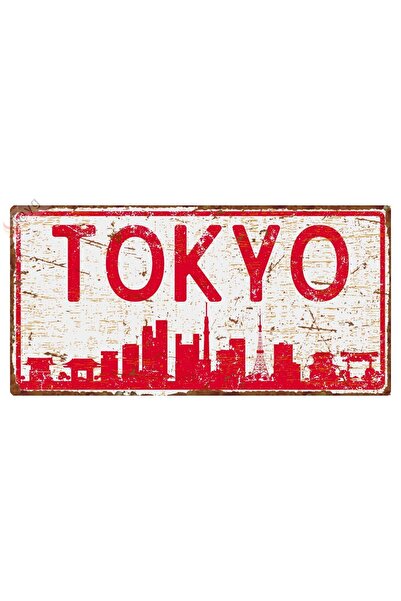 Hayg Equipment Tokyo Silüetli Dekoratif Alüminyum Tabela - Retro Metal Duvar ...
