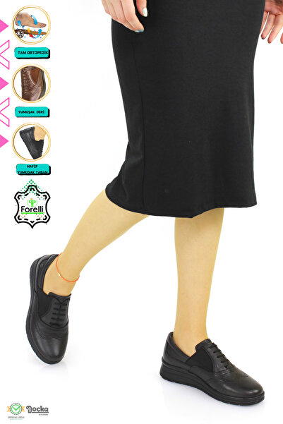 Forelli Kadın Hakiki Deri Ortopedik Bağsız Mevsimlik Ayakkabı F24/CM21321