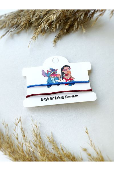 Atölye Merdiven Bff Best Friends Forever - Set of 2 Lilo and Stich Friendship Bracelets