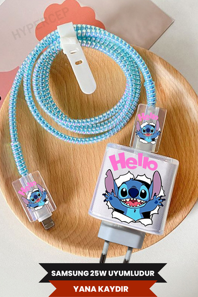 WANNA PROTECT Samsung 25W (EP-TA800) Uyumlu Şeffaf Şarj Başlığı Adaptörü Koru...