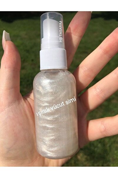 hbtasarim Vücut simi-ışıltılı ıslak görünümlü inci tozlu,simli sprey
