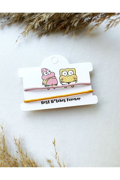 Atölye Merdiven Best Friends Forever Bff - Set of 2 Friendship Bracelets Spongebob Patric